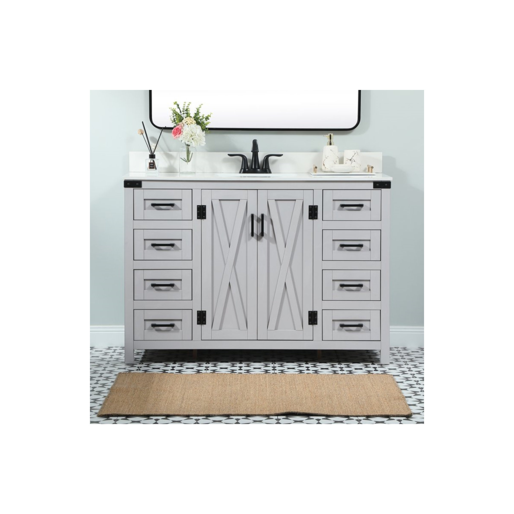 Slayton 48'' Single Bathroom Vanity, Gray