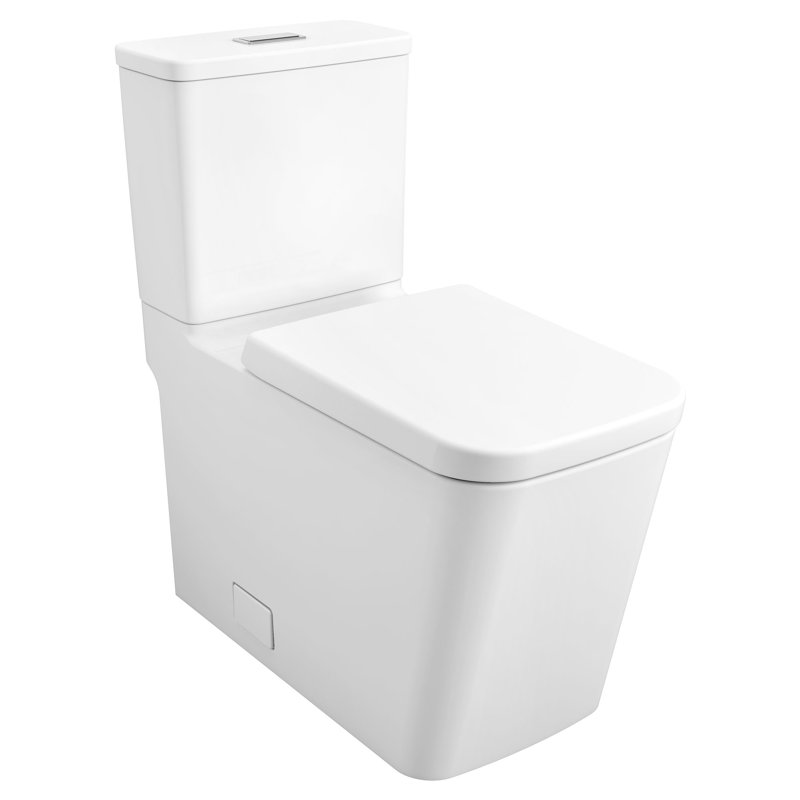 Alpine White Dual Flush Elongated Modern Toilet with Seat
