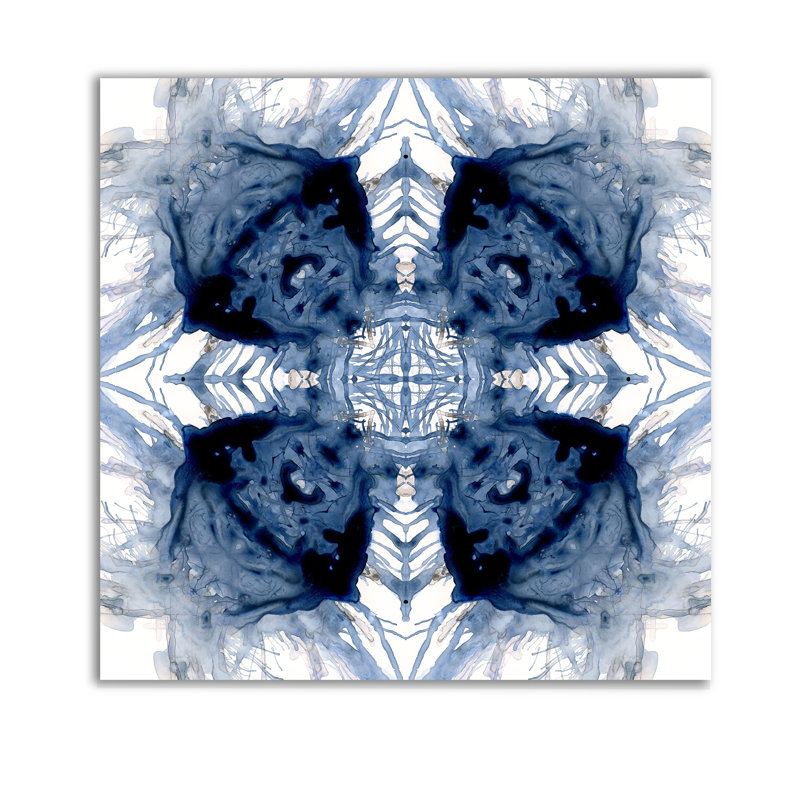 «Indigo Kaleidoscope IV», impression sur toile tendue, H 10 po x l 10 po x P 1,5 po