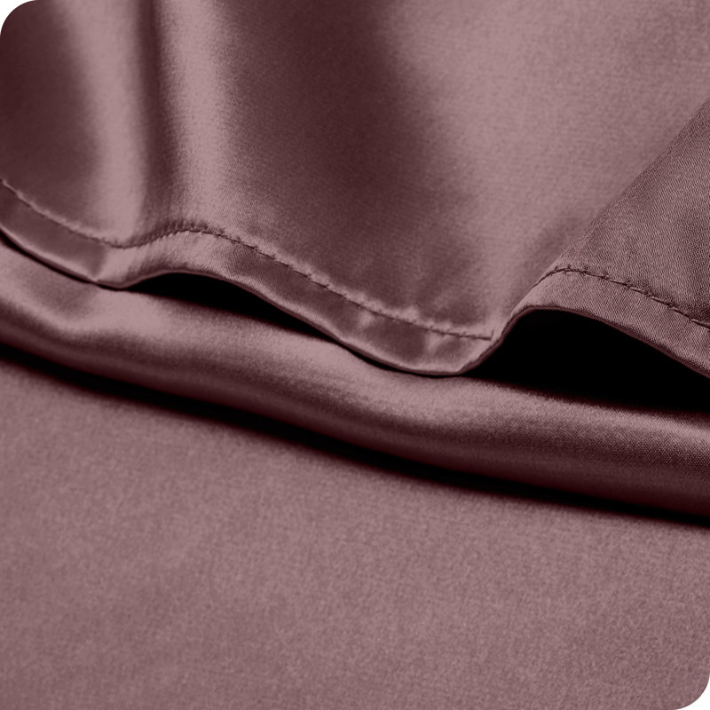 Soft Poly Satin Pillowcase Set, Rose Taupe, Standard Pillowcases