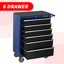 Armoire à outils roulante noire à 6 tiroirs, boîte à outils en métal de grande capacité, avec roulettes et serrure à clé, voiture à outils de rangement roulante, convient au garage, entrepôt, atelier-610808389-610808388