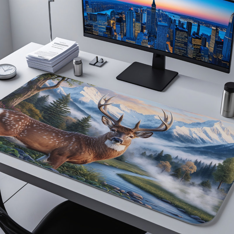 Polyester Desk Pad, 14.4x12.1