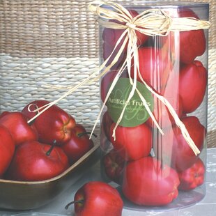 Torre & Tagus Orchard Faux Fruit Decor Set of 8 - Apples