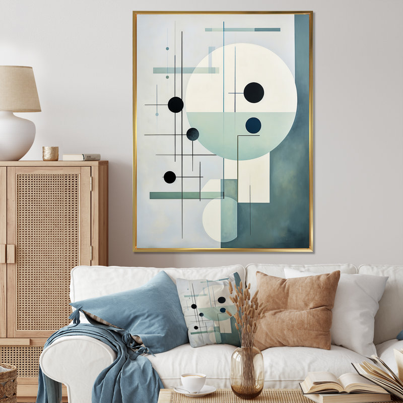 Impression sur toile Jahcere, Cadre flottant doré, H 44 po x l 34 po x P 1,5 po