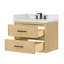 Ensemble de meuble-lavabo mural simple en chêne scandinave Isola, 30 po Isola-134549377-134549378