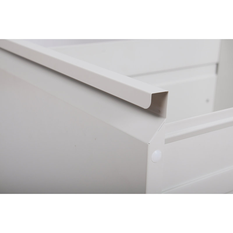 Commode d'appoint en métal Kibby, Blanc