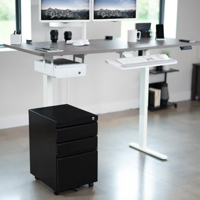Electric Stand Up Desk Frame with Rear-set Legs (DESK-100E-RB series) by Vivo