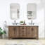 Ensemble de meuble-lavabo double autoportant 72 po avec miroir Javier-348607464
