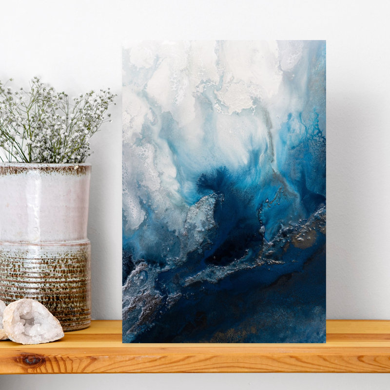 Seascape Abstraction - Blue Waters by Petra Meikle De - Wrapped Canvas Print, 45.72 cm H x 30.48 cm W