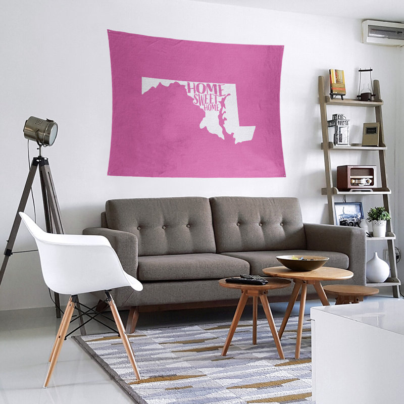 Tapisserie Home Sweet Maryland, H 27,5 po x l 37,5 po, Rose