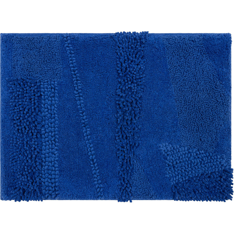 Tapis de bain lavable à la machine antidérapant Laverne, Fiesta cobalt, L 21 po x L 34 po