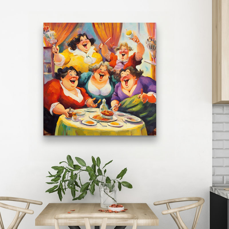 The buffet - 32"x32" art on canvas