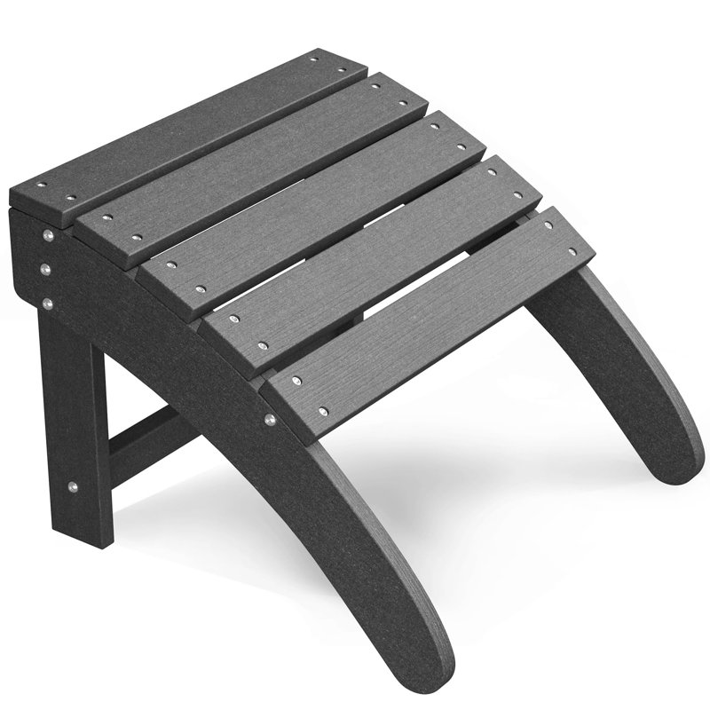 Upholstered With Footstool Armchair, Gray, 1
