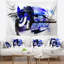 Tapisserie abstraite de tache bleue-28484881