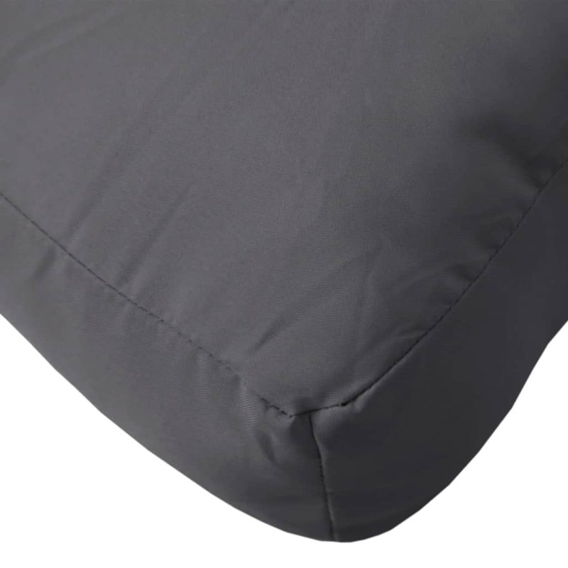  Ensemble de canapé palette en bois d'acacia anthracite massif et polyester, Anthracite