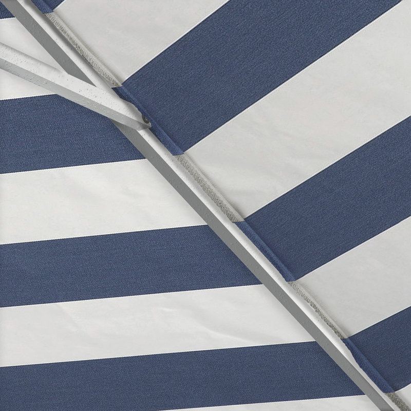 Parasol de marché 108 po Calline, Rayure Cabana bleu marine / blanche