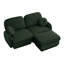 Canapé modulaire rembourré en L de 73 po avec repose-pieds mobile, 2 coussins ronds et une base encastrée-845821456-845821462