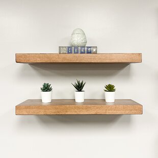 HOOBRO Floating Shelves, Wall Shelf Set of 2, Hanging Shelf with
