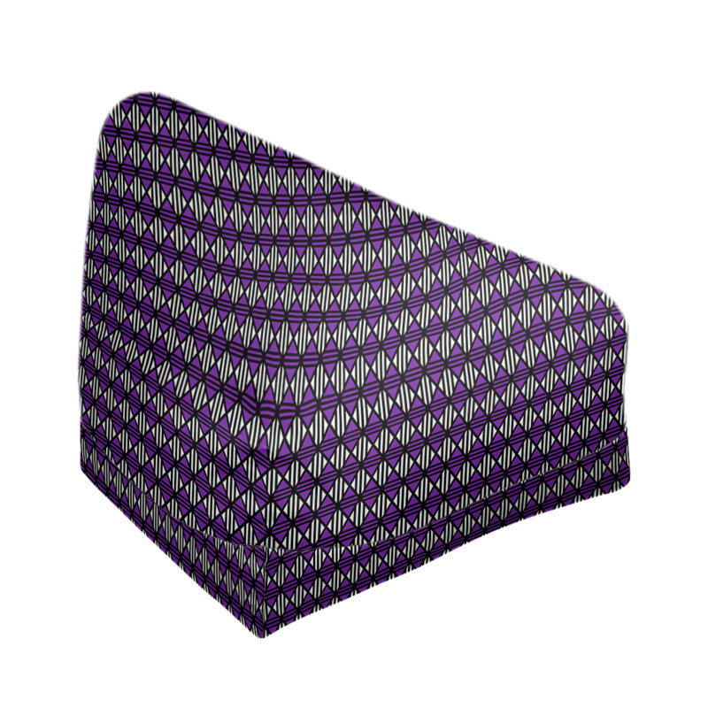 Petite chaise à sacs à billes & Leffel, H 120 po x L 31 po x P 60 po, Noir / mauve, Rembourrage poly