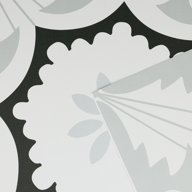 24 In. X 120 In. 4 Mil Light Gray Peel & Stick Vinyl Sheet Flooring, Cut To Length, 5 Pattered Self Adhesive Flooring