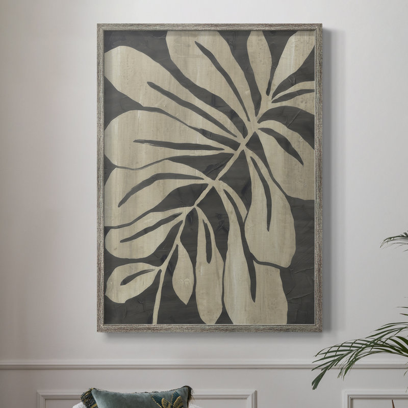 «Bold Leaf Fossil II», reproduction encadrée - bois massif, H 21 po x l 17 po