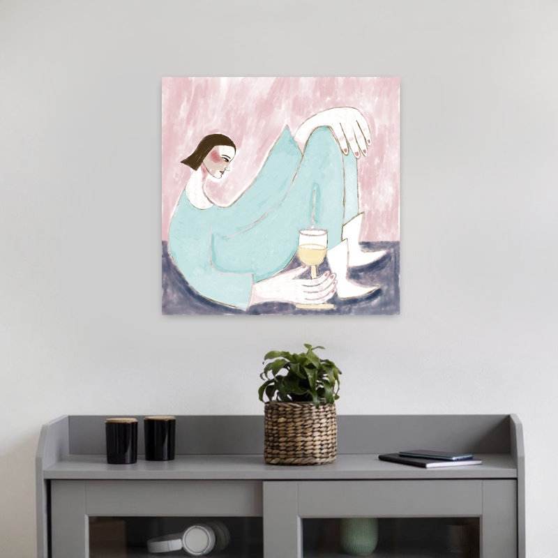 Art contemporain contemporain rétro, H 18 po x l 18 po