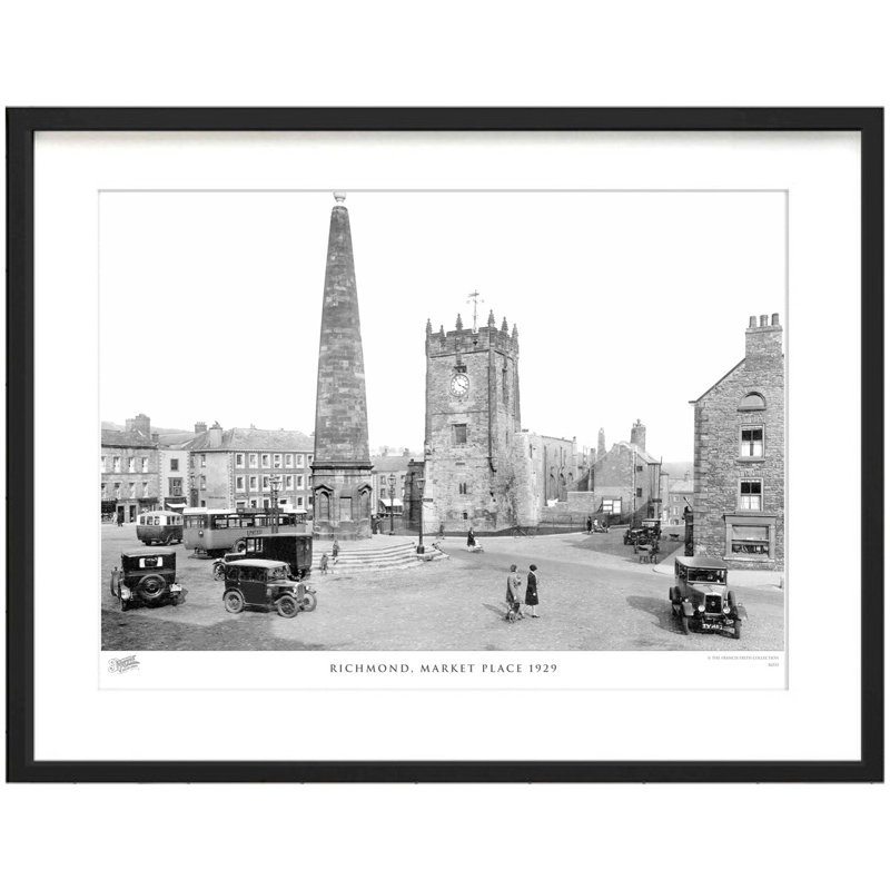 Richmond, Market Place 1929 by Francis Frith - Single Picture Frame Print, 40cm H x 50cm W x 2.3cm D
