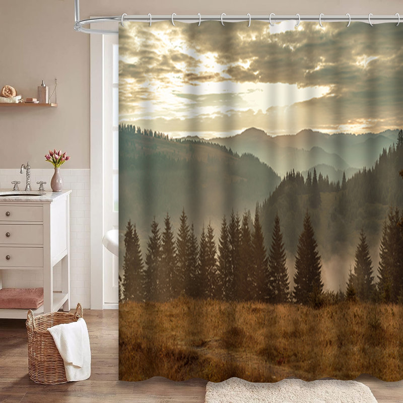 Magnifique rideau de douche avec 12 crochets, L 72 po x l 84 po