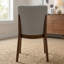 Chaise parsons rembourrée en lin Barriento-20575663