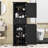 Luxurious Wood Bathroom Storage Cabinet with Adjustable Shelves-706862618-730963301