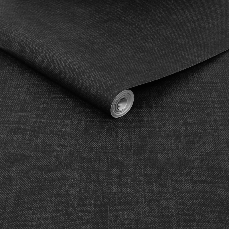 Superfresco Easy Zara Textured Plain Wallpaper, Black