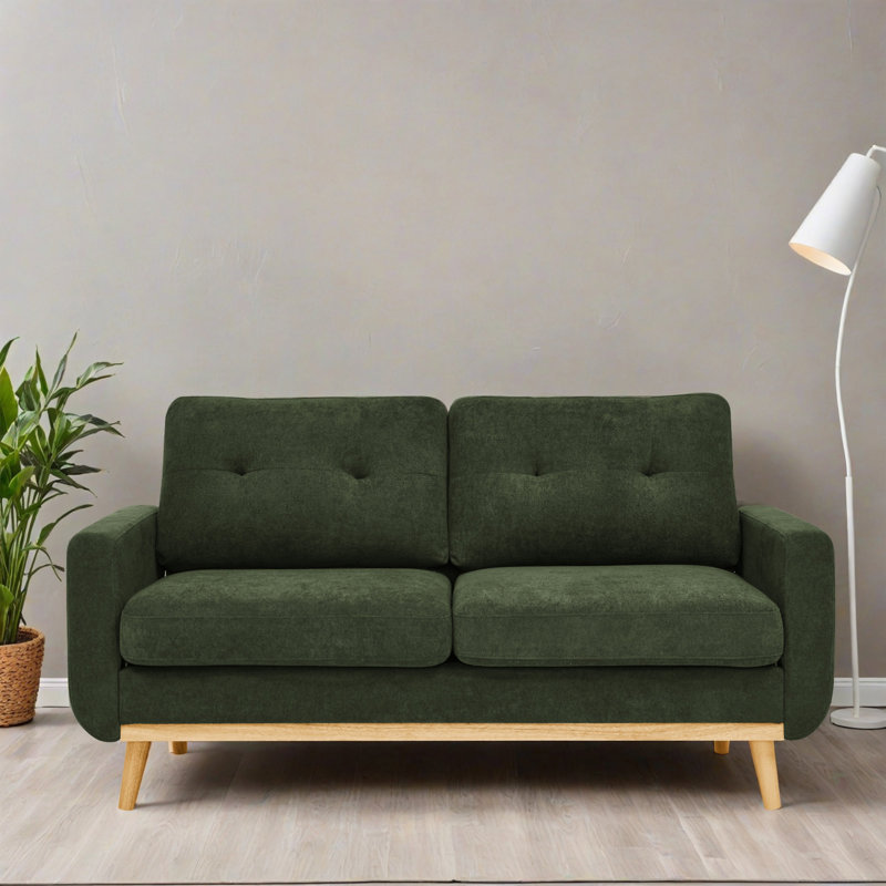 Canapé capitonné 67,72 po Mid-Century, Vert