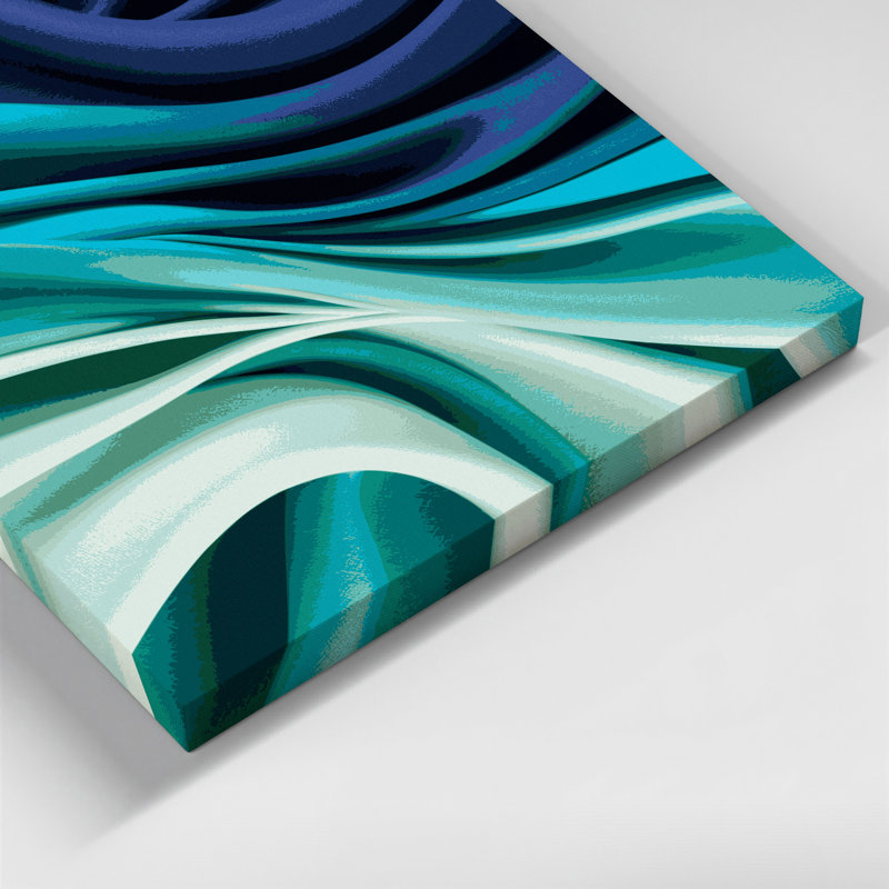 «Gradient Abstract 44 Green», art mural sur toile, H 12 po x l 18 po