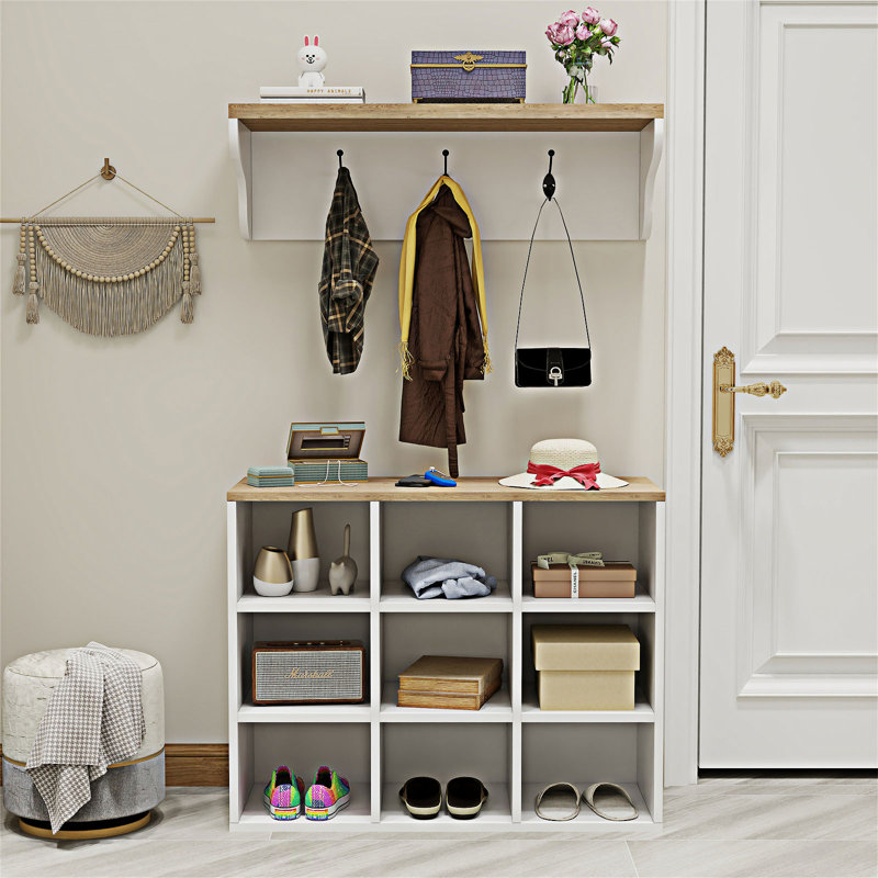 Hall Tree Shoe Bench with Storage