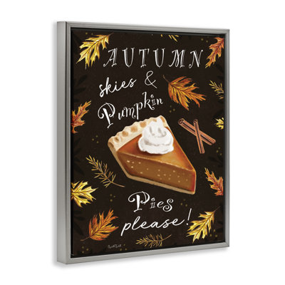 Autumn Skies & Pumpkin Pies Floating Frame, design by Elizabeth Tyndall