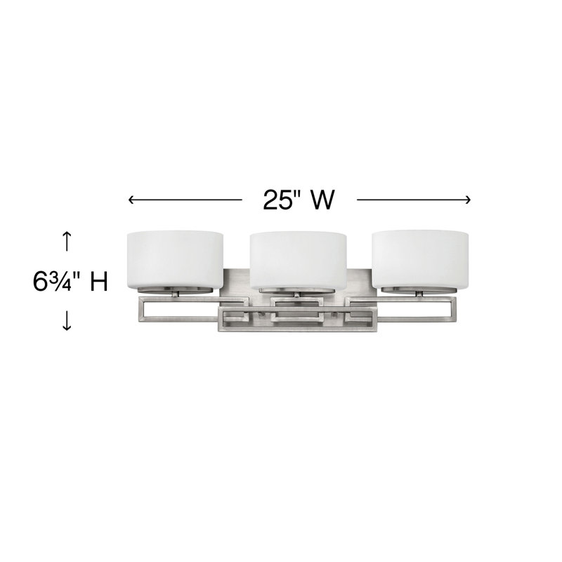 Lanza 3-Light Vanity Light, Antique Nickel, Incandescent