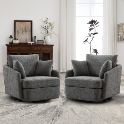 40.6'' Wide Swivel Club Chair（Set of 2)