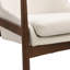 Chaise d'appoint U-Can, ensemble de 2 fauteuils de style Mid-Century moderne avec structure en bois massif, chaise de lecture à dossier haut pour le salon