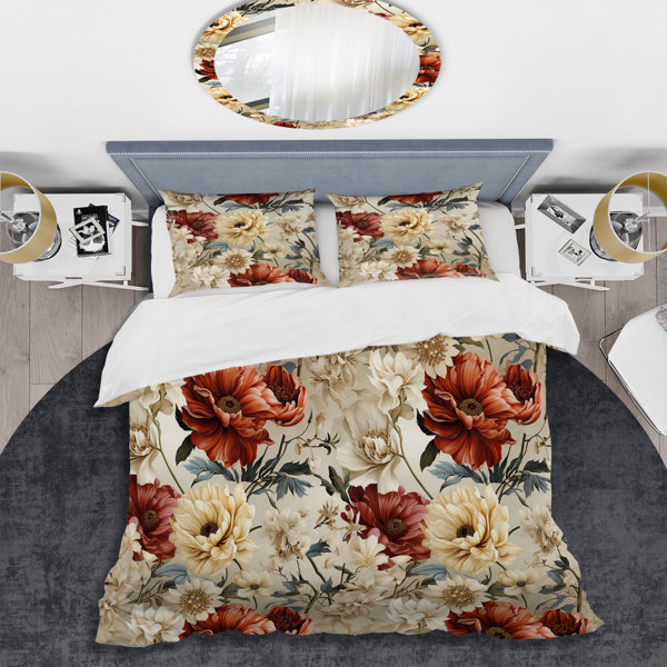 East Urban Home Terika Floral Duvet Cover Set | Wayfair