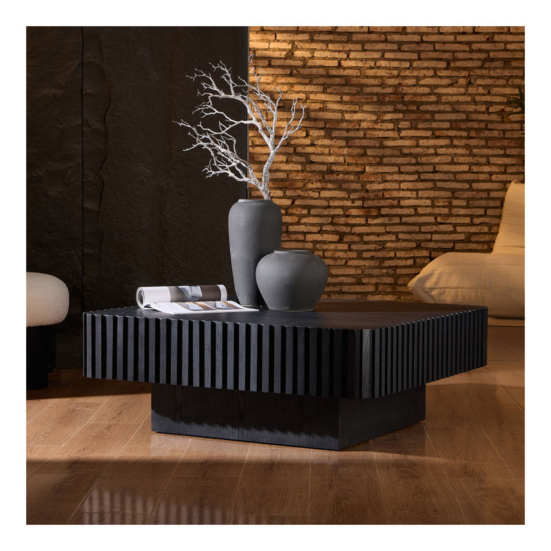 Table basse carrée 35,43 pouces Modern Handcraft, Noir