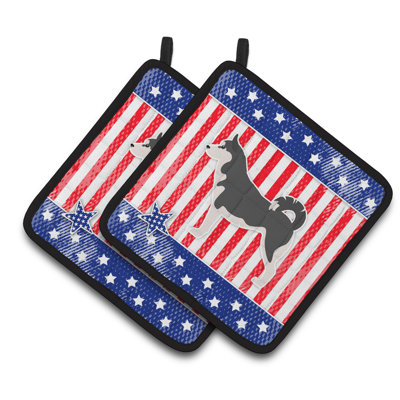 Poche de Husky sibérien patriotique USA