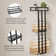 Wall-mounted towel rack with hooks