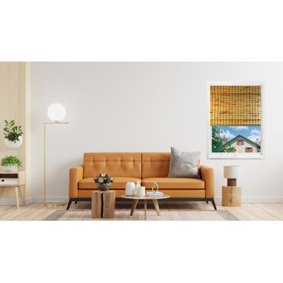 Cordless Flatstick  Roman Window Blind Sun Shade, Light Filtering Shades With 7-Inch Valance - Light 