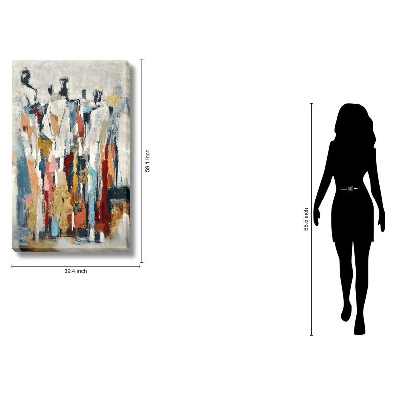Art mural en toile Assemblage chromatique - 39 po x 59 po