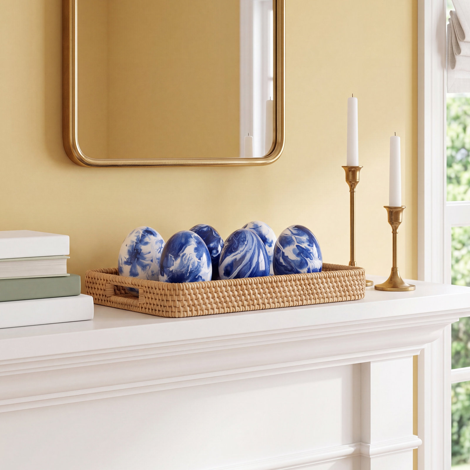 Terracotta Ceramic Egg Accent
