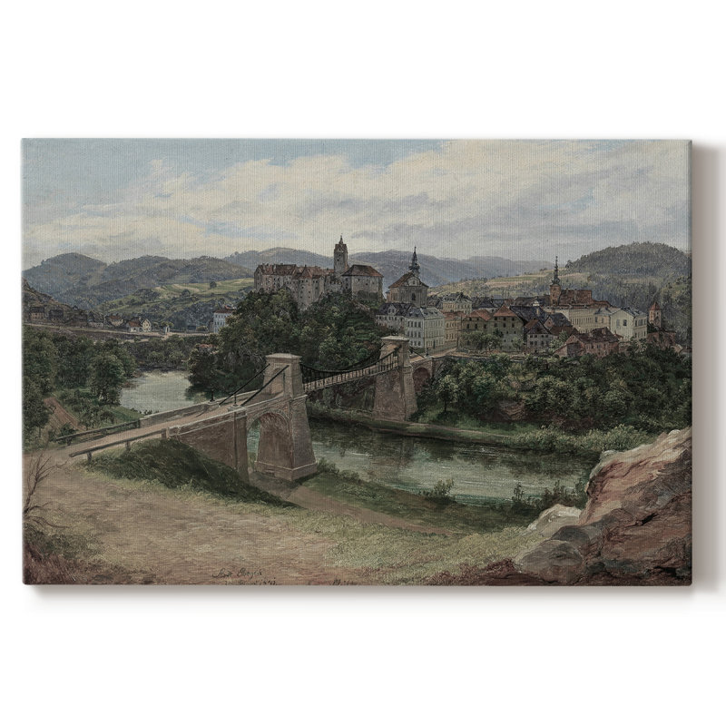 Paysage rétro - CDL, H 41 po x l 61 po x P 1,5 po, Toile tendue