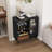Modern Coffee Bar Cabinet with Wine Glass Rack and Storage Drawer-1137839380