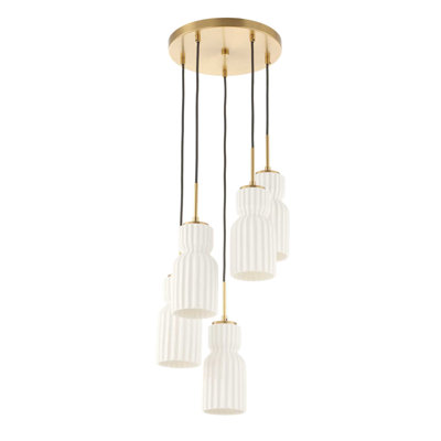 Luminaire suspendu grappe 5 lumières Uttermost Vanier