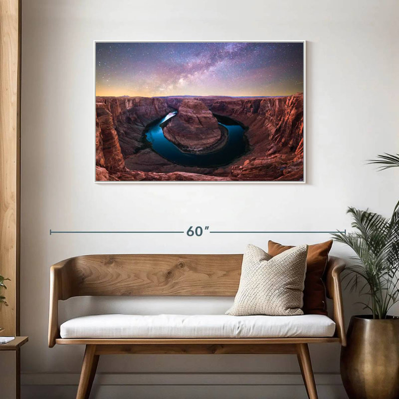 Ciel étoilé Horseshoe Bend, Cadre flottant blanc, 43 po x 29 po