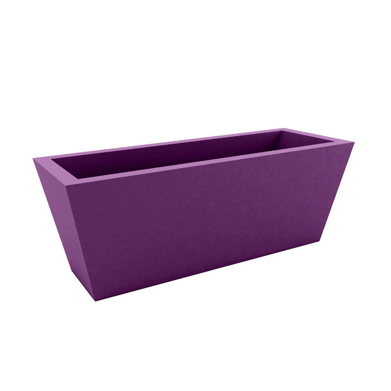 Conic Matt Polyethylene Planter Box, 15.75" H x 39.25" W x 15.75" D, Anthracite, No